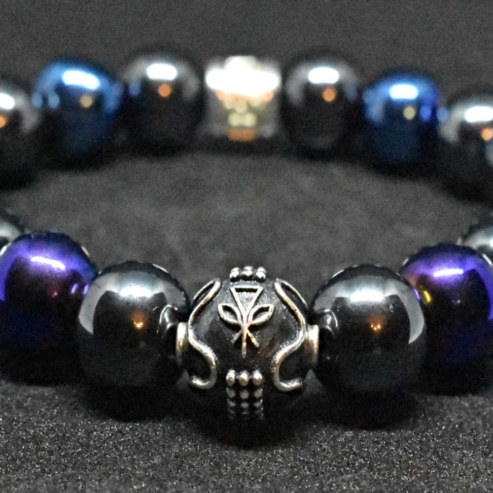 Kamea Blk Label Vanguard Hematite 10mm Bracelet